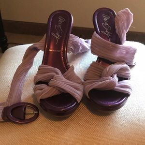 Miss sixty purple lace up heels